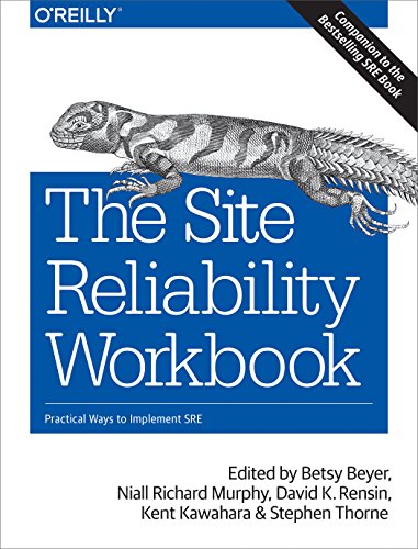 Book cover withC featuring a lizard illustration and the title The Site Reliability Workbook.
