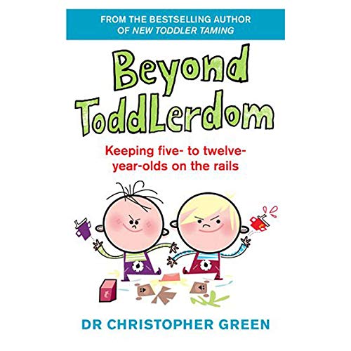 Book cover: "Beyond Toddlerdom" with illustration of two frowning children.