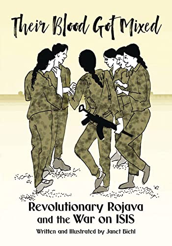 Book cover depicting illustrated women in military uniforms, titled “Their Blood Got Mixed.”