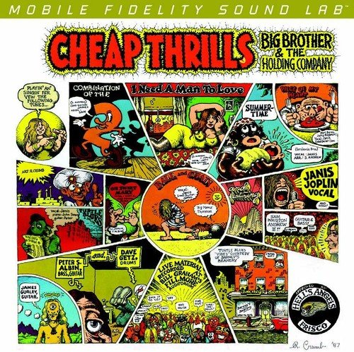 Album cover for Big Brother & The Holding Company’s “Cheap Thrills” featuring Janis Joplin.