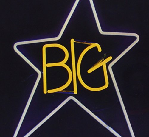 Neon sign of a white star with yellow text reading "BIG".