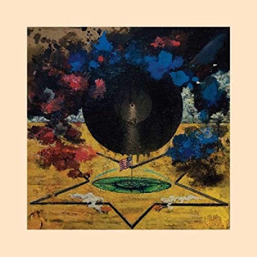 CD cover art: abstract painting with black hole and American flag.