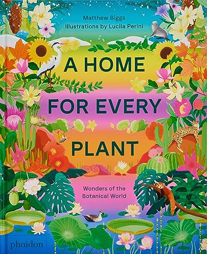 Book cover with colorful botanical illustrations and animal life.