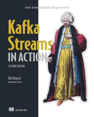 Book cover: “Kafka Streams in Action, Second Edition” with a historical portrait.