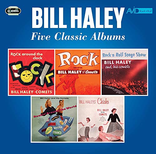 Bill Haley's "Five Classic Albums" 2-CD set with album cover collage.