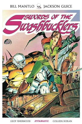 Comic book cover featuring a red-haired woman holding a sword alongside various fantasy characters.