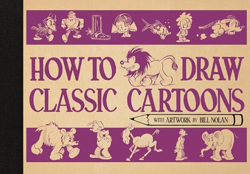 Book cover: “How To Draw Classic Cartoons” with cartoon illustrations.