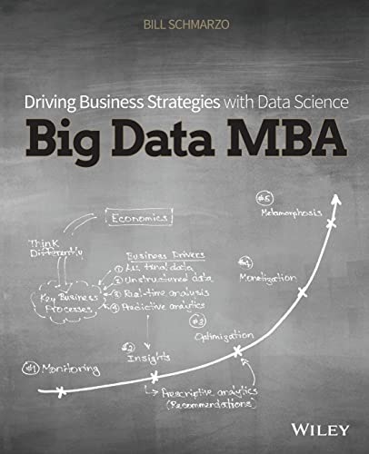 Book cover: "Big Data MBA" with handwritten notes and a rising graph.