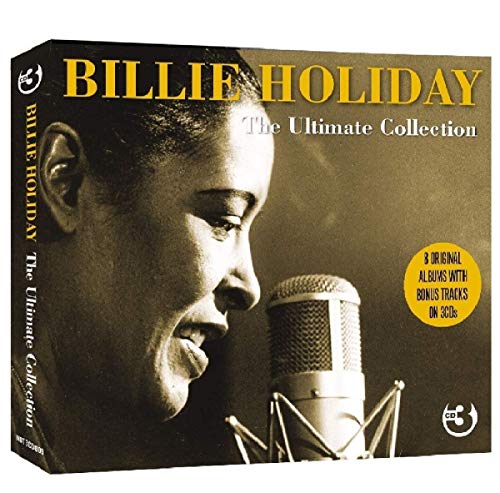 Billie Holiday The Ultimate Collection 3-CD box set featuring a sepia portrait of the singer.
