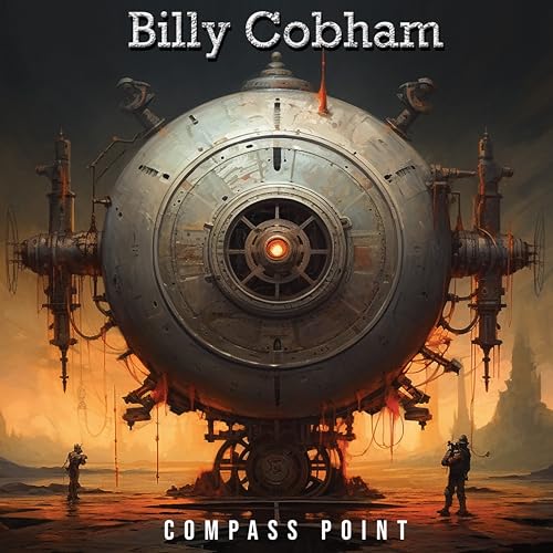 Billy Cobham's "Compass Point" CD cover: a large, metallic sphere with figures below.