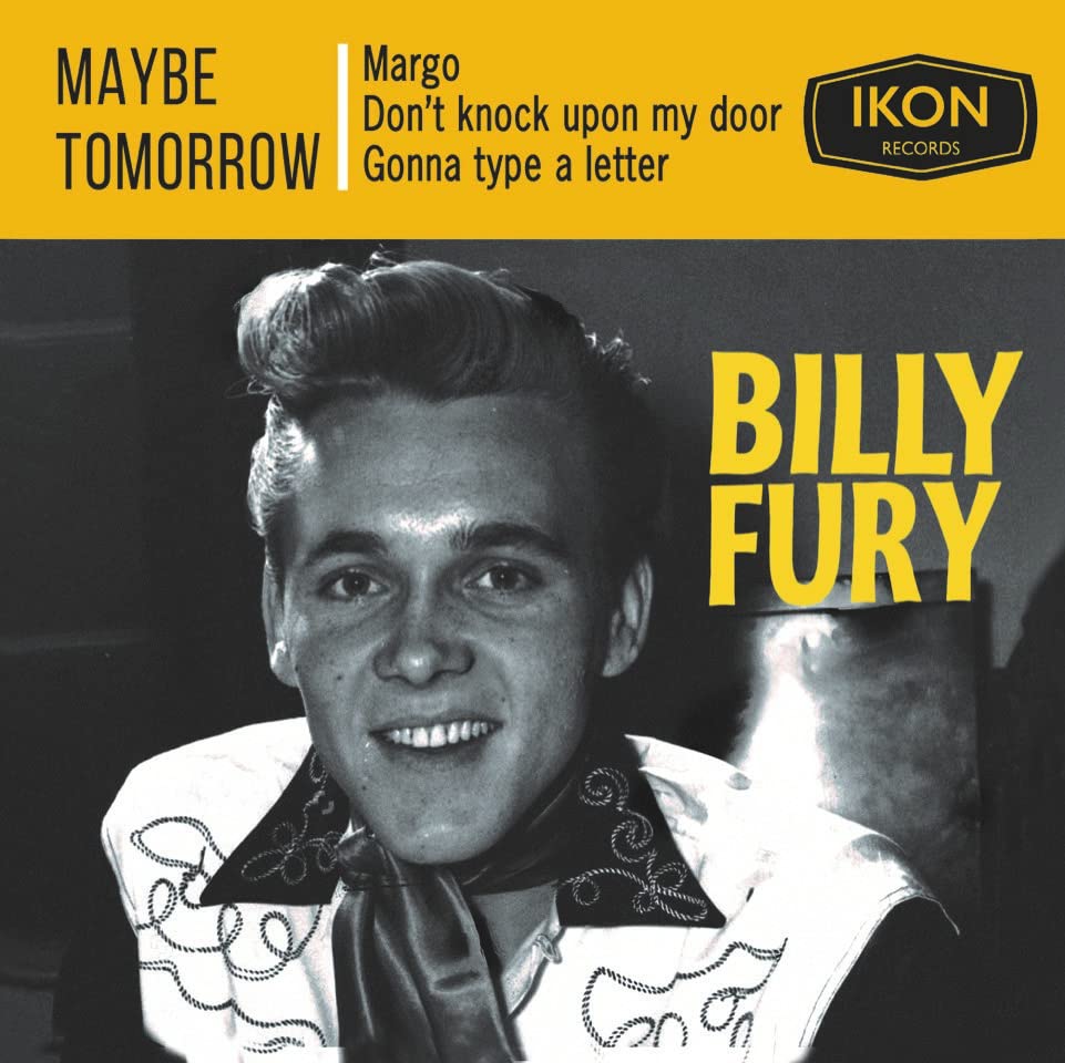 Billy Fury album cover: black and white portrait of a young man.