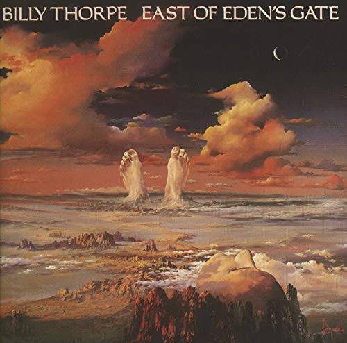 Billy Thorpe’s “East of Eden’s Gate” CD cover with a painted landscape.