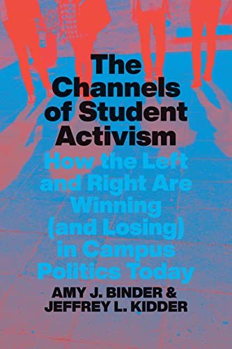 Book cover: “The Channels of Student Activism” with blurred figures marching.