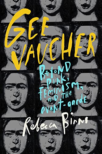 Book cover featuring repeated, distressed faces and bold yellow text.