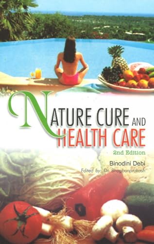 Book cover: "Nature Cure & Health Care," with fruit and a woman.