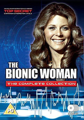 DVD cover art for The Bionic Woman featuring a portrait of the main actress.