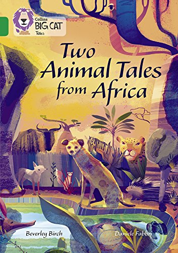 Book cover depicting African animals—a meerkat, buffalo, and leopard—in a landscape.