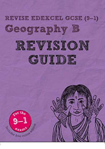 Purple GCSE Geography B revision guide with sketched illustration of a girl.