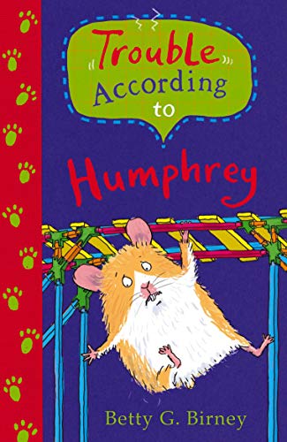 Book cover: hamster on a ladder with colorful text and paw prints.