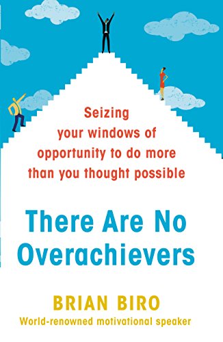Book cover with a blue and white illustration of people climbing stairs.