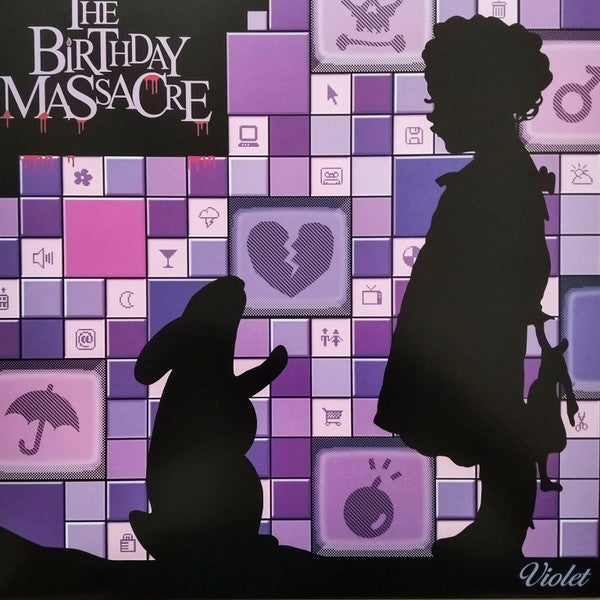 Purple album cover for The Birthday Massacreās āVioletā with silhouetted figures.
