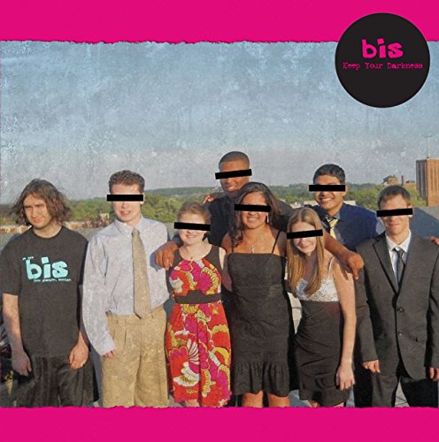 Vinyl album cover for Bis’ “Keep Your Darkness” featuring a group portrait.
