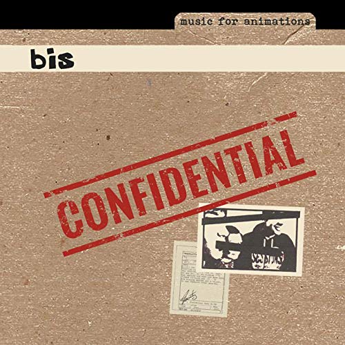 CD cover for “Bis - Music For Animations” with red “CONFIDENTIAL” stamp.
