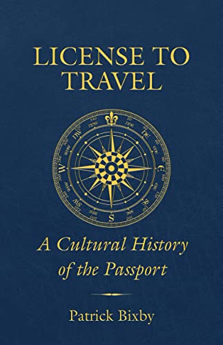 Book cover: “License to Travel” with a compass rose design.