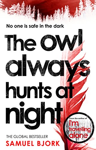 Book cover featuring a red feather, a forest silhouette, and bold black text.