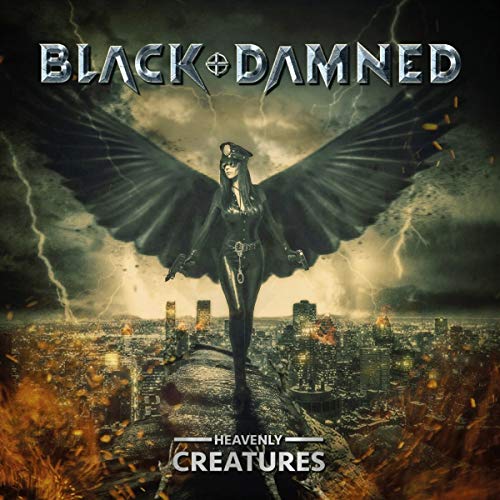 CD cover: winged figure with cityscape background and stormy sky.