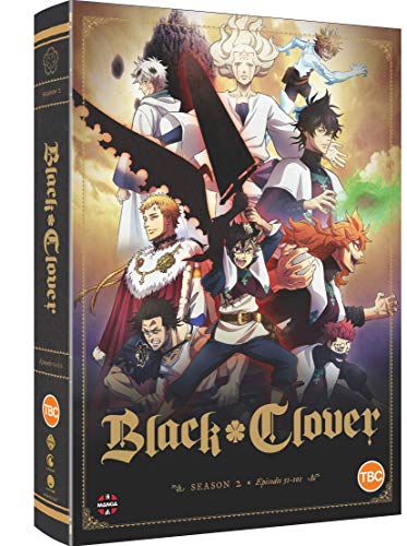 Black Clover Season Two DVD cover featuring anime characters and a black bird.