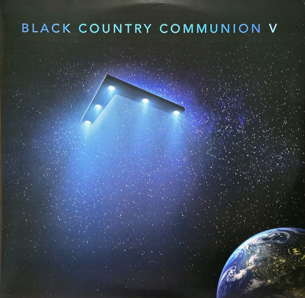 Black Country Communion V vinyl album cover with a UFO and Earth.