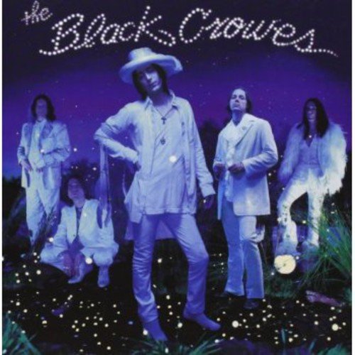 The Black Crowes album cover featuring five men in white clothing standing in a field.