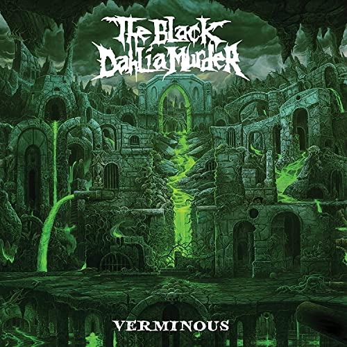 CD cover for "Verminous" by The Black Dahlia Murder, gothic castle art.