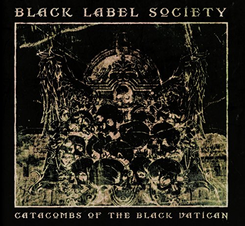 Dark, distressed album cover for Black Label Society’s “Catacombs Of The Black Vatican.”