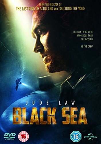 DVD cover for Black Sea featuring Jude Law and a submarine in dark water.