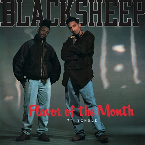 Black Sheep “Flavor Of The Month” 7” vinyl record cover with two men.
