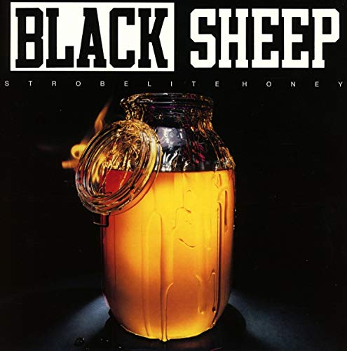 Black Sheep album cover: "Strobelite Honey" featuring a honey jar.