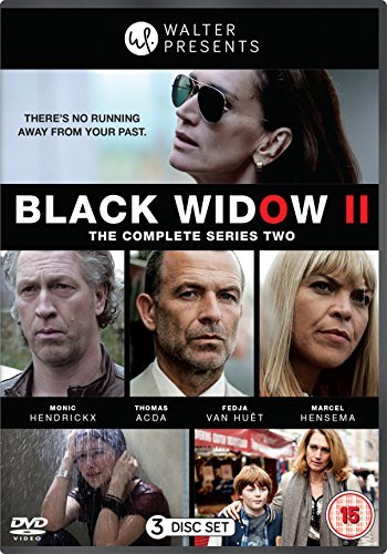 DVD cover of "Black Widow Series 2" featuring four character portraits and series title.