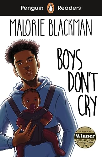 Book cover: illustrated man with baby in carrier, "Boys Don't Cry".