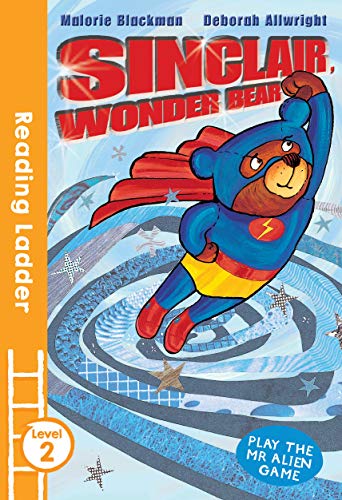 Book cover featuring a brown bear superhero in a blue suit and red cape.