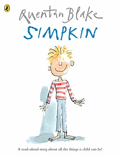 Book cover of “Simpkin” featuring a watercolor illustration of a boy.