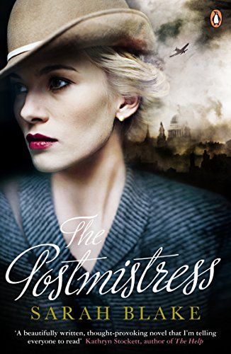 Book cover: woman in hat, wartime scene, title "The Postmistress.