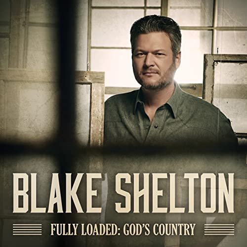 Blake Shelton album cover, portrait with rustic window frame background.