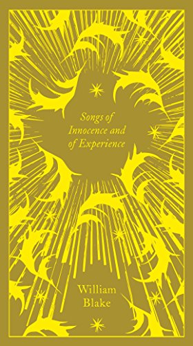 Book cover with yellow abstract design and title "Songs of Innocence and of Experience".