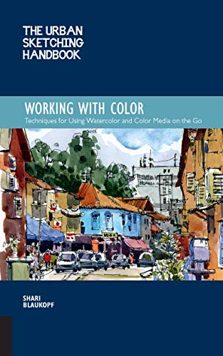 Book cover featuring a watercolor sketch of a street scene with colorful buildings.
