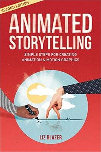Book cover: “Animated Storytelling” with hands drawing a sunburst.