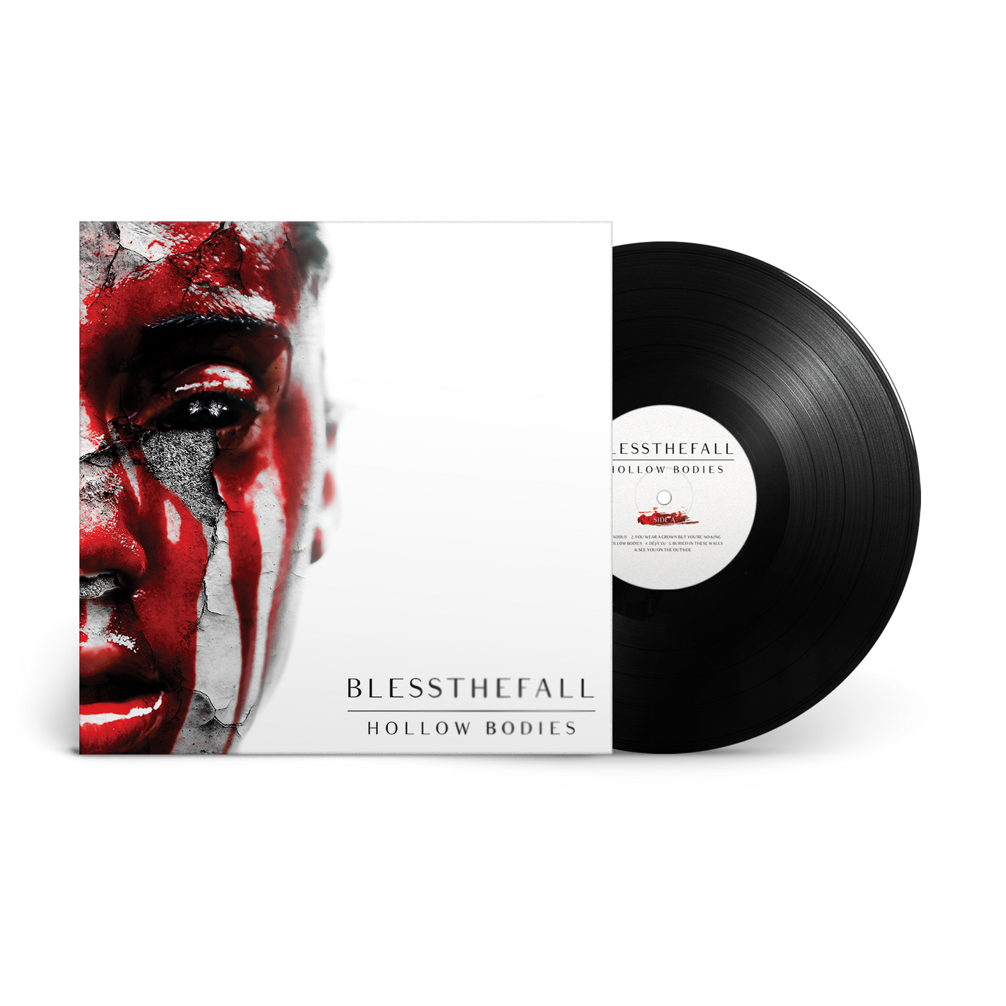 Blessthefall “Hollow Bodies” 10th Anniversary vinyl record with distressed cover art.