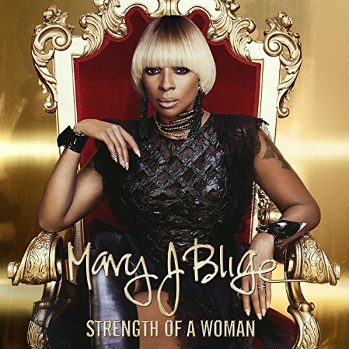 Mary J. Blige album cover featuring her seated in a red ornate chair.
