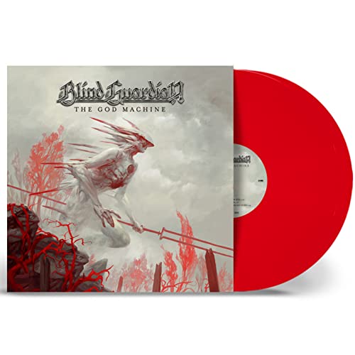 Blind Guardian album cover and red vinyl record displayed together.